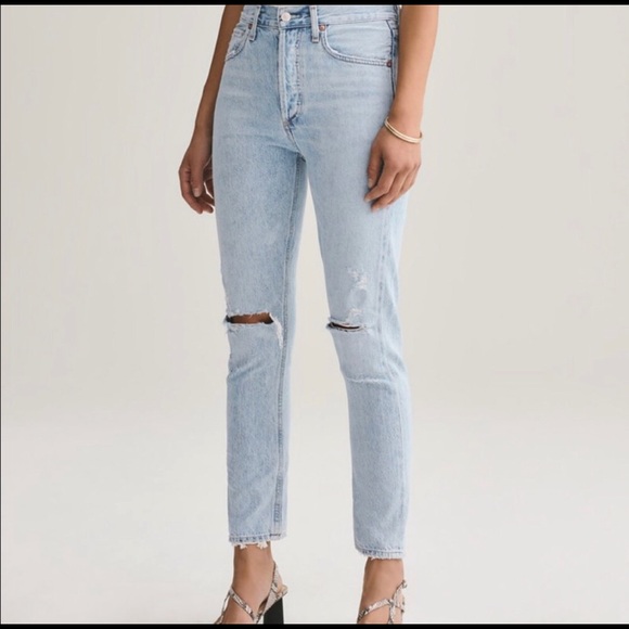 Agolde Denim - AGOLDE • Jamie High Rise Classic Distressed Jean